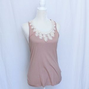 Embellished Lace Tank Top